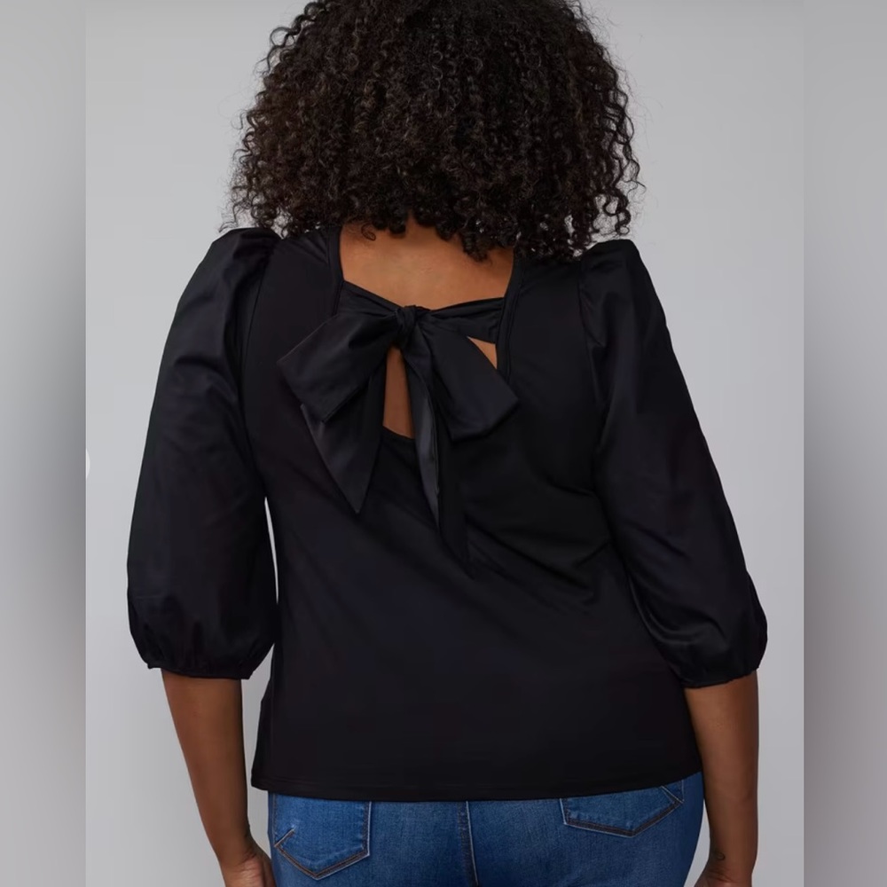 Trendy bow back top